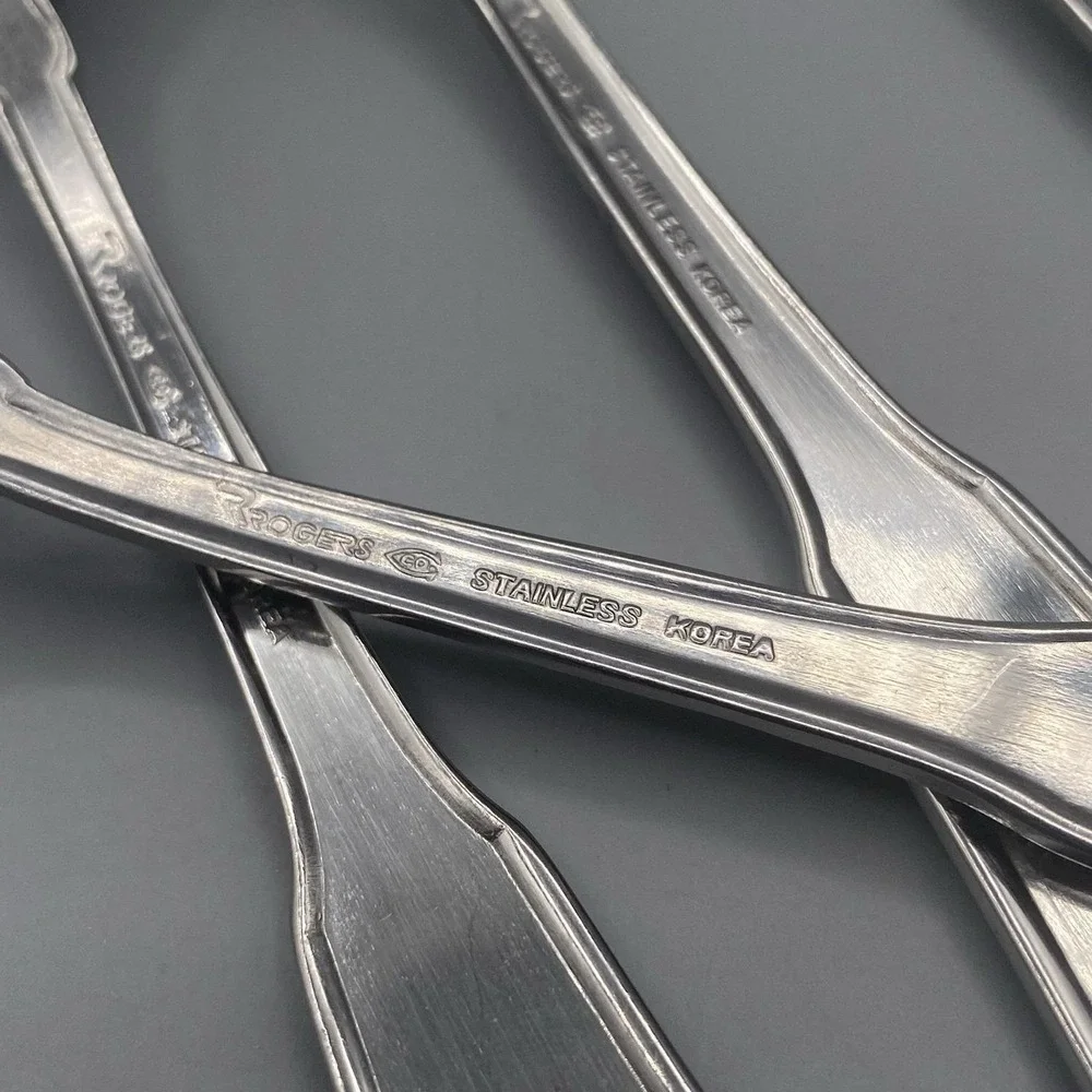 Rogers Co Norcrest Brentwood Salad Forks 4pcs Floral Burnished Stanley Roberts